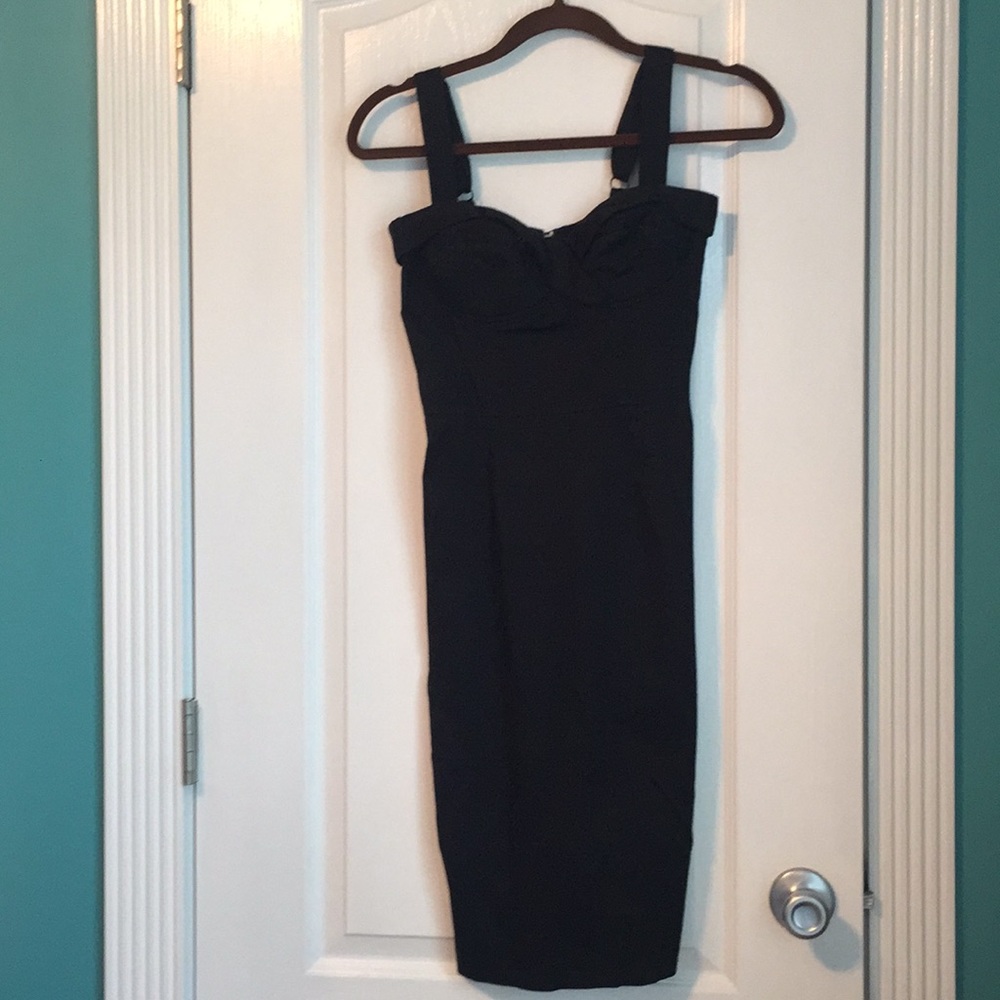 Deadly Dames “Vamp” Pinup Bodycon Dress Black XS